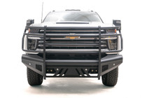 Fab Fours CH20-Q4960-1 - Elite Front Bumper; w/Full Guard And Tow Hooks; Steel; Black;