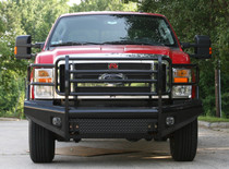 Fab Fours FS08-S1960-1 - Black Steel Front Ranch Bumper
