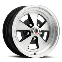 Legendary Wheels LW67-50754A - Flat 5 - 15 x 7 in. - 5 x 4.5 - 4.25 BS - Gloss Black/Machined