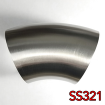 Stainless Bros 701-06326-3100 - 2.5in SS321 45 Deg Elbow - 1D Radius 16GA/.065in Wall (No Leg)