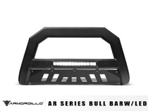Armordillo USA 8705193 - 2019-2022 Chevy Silverado 1500 / 2019-2022 GMC Sierra 1500 AR Bull Bar w/LED - Matte Black