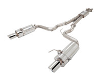 XFORCE E2-FM15-CBS - Ford Mustang GT 2015- Twin 3" Brushed Stainless Steel Cat-Back Exhaust System; Exhaust System Kit