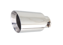 XFORCE TS-AW4SJ-76 - Round Angle Cut Double Wall With 3" Slip Joint Inlet (Short Tip); Exhaust Tail Pipe Tip