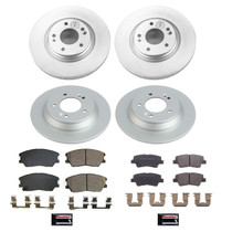 PowerStop CRK8695 - Power Stop 20-21 Kia Soul Front & Rear Z17 Coated Brake Kit