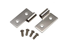 Kentrol 30407 - JEEP CJ/YJ/TJ Lower Door Hinge Pair 76-06 CJ Wrangler YJ/TJ Polished Silver