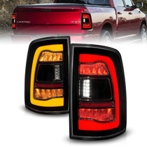 Anzo 311472 - 09-18 Dodge Ram 1500 Sequential LED Taillights Smoke Black w/Switchback Amber Signal