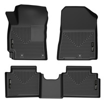 Husky Liners 95261 - 19-23 Kia Forte WeatherBeater Front & 2nd Seat Floor Liners - Black