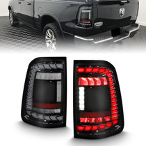 Anzo 311478 - 19-23 Dodge Ram 1500 Laramie/Rebel/Limited Longhorn Full LED Sequential Signal Black Taillight