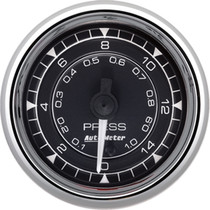 AutoMeter 9762 - Chrono 2-1/16in 15PSI Digital Stepper Motor Pressure Gauge - Chrome