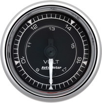 AutoMeter 9791 - Chrono 2-1/16in 18V Digital Stepper Motor Voltmeter Gauge - Chrome