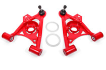 BMR AA037R - 79-93 Mustang Fox Lower Control A-Arm Front w/ Spring Pocket/Tall Ball Joint - Red