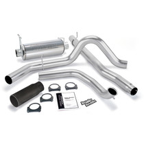 Banks Power 48656-B - 99-03 Ford 7.3L Monster Exhaust System - SS Single Exhaust w/ Black Tip