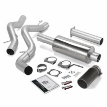 Banks Power 48634-B - 02-05 Chevy 6.6L EC/CCLB Monster Exhaust System - SS Single Exhaust w/ Black Tip