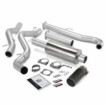 Banks Power 48629-B - 01-04 Chevy 6.6L Ec/CCSB Monster Exhaust System - SS Single Exhaust w/ Black Tip