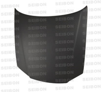 Seibon HD9901NSR34-OE-DRY - Carbon, , OEM-style DRY CARBON hood for 1999-2001 Nissan Skyline R34 GT-R*ALL DRY CARBON PRODUCTS ARE MATTE FINISH