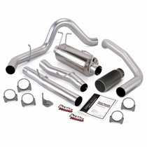 Banks Power 48784-B - 03-07 Ford 6.0L ECSB Monster Exhaust System - SS Single Exhaust w/ Black Tip