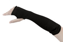 Alpha Gloves AGHS-PR - Forearm Heat Sleeve - 18 in Long - Thumb Holes - Double Layer - Modacrylic - Black - One Size Fits All - Pair