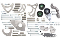 ICT Billet 551569LS0WP-3 - Alternator/Power Steerin Relocation Bracket Kit