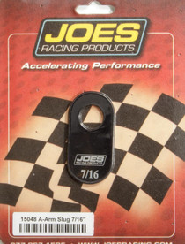 Joes Racing Products 15048 - Control Arm Caster Slug - 1/2 in ID Hole - 7/16 Offset - Aluminum - Black Anodized - Joes Slotted Upper Control Arms - Each