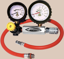 Longacre 52-73010 - Leak Down Tester - Dual Gauge - Mechanical - Analog - 18 in Hose - Kit