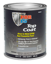 Por-15 46604 - Top Coat Primer Gray Quart