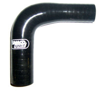 Samco Sport RE90/45-38(BLACK) - 1-3/4in to 1-1/2in 90Deg Reducer Elbow Black