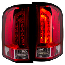 Anzo 311225 - 2007-2013 Chevrolet Silverado 1500 LED Taillights Red/Clear G2