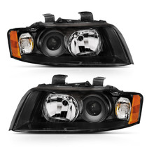 Anzo 121528 - 2002-2005 Audi A4 Projector Headlight Black G2 (Halogen Type)