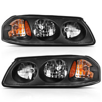 Anzo 121530 - 2000-2005 Chevy Impala Crystal Headlight Black Amber