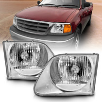 Anzo 111030 - 1997-2003 Ford F-150 Crystal Headlights Chrome