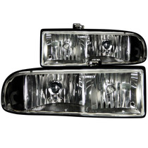 Anzo 111156 - 1998-2005 Chevrolet S-10 Crystal Headlights Black