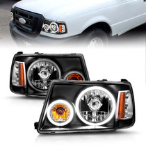 Anzo 111152 - 2001-2011 Ford Ranger Projector Headlights w/ Halo Black (CCFL) 1 pc
