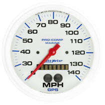 AutoMeter 200647 - 5 in. GPS SPEEDOMETER, 0-140 MPH, MARINE WHITE