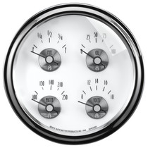 AutoMeter 2019 - 5 in. QUAD GAUGE, 100 PSI/100-250 Fahrenheit/8-18V/240-33 O, PRESTIGE PEARL