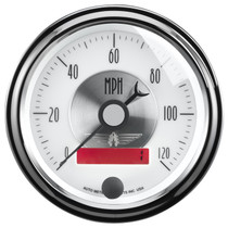 AutoMeter 2084 - 3-3/8 in. SPEEDOMETER, 0-120 MPH, PRESTIGE PEARL