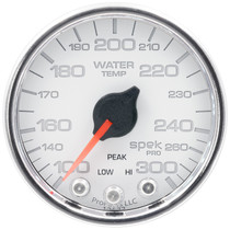 AutoMeter P34611 - 2-1/16 in. WATER TEMPERATURE, 100-300 Fahrenheit, SPEK-PRO, WHITE/CHROME