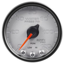 AutoMeter P34522 - 2-1/16 in. WATER PRESSURE, 0-120 PSI, SPEK-PRO, SILVER/BLACK