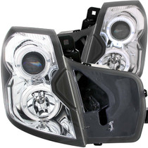 Anzo 121416 - 2003-2007 Cadillac Cts Projector Headlights w/ Halo Chrome