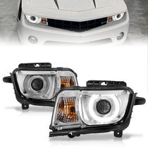 Anzo 121311 - 2010-2013 Chevrolet Camaro Projector Headlights w/ Halo Chrome (CCFL)