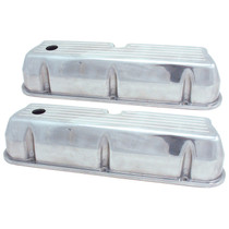 Spectre 5019 - SB Ford Tall Ball Milled Valve Cover Set - Polished Aluminum