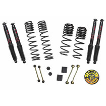 Skyjacker JL25BPBLT - Suspension Lift Kit w/Shock 2-2.5 Inch Lift 18-19 Jeep Wrangler W/Frt. And Rear Dual Rate/Long Travel Series Coil Springs Extended Sway Bar End Links Grade 8 Mounting Hdwr Black MAX Shocks