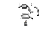 Corsa Performance 14831 - 3.0in. Cat-Back Single Rear Exit with Twin 3.0in. Polished Pro-Series Tips