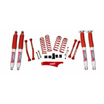 Skyjacker JK2501KCR-N - Suspension Lift Kit 07-18 Wrangler JK w/Shock Nitro Shocks 2.5-3.5 Inch Lift Incl. Rear Track Bar Brace Front And Rear Springs Classic Red Powder Coated