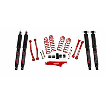 Skyjacker JK2501KCR-B - Suspension Lift Kit 07-18 Wrangler JK w/Shock Black MAX Shocks 2.5-3.5 Inch Lift Incl. Rear Track Bar Brace Front And Rear Springs Classic Red Powder Coated