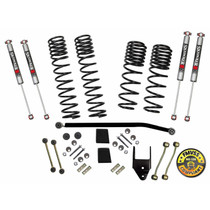 Skyjacker JL40BPMLT - Suspension Lift Kit w/Shock 3.5-4 Inch Lift 18-19 Jeep Wrangler W/Ft. And R. Dual Rate/Long Travel Series Coil Springs Extended Sway Bar End Links Grade 8 Mounting Hdwr M95 Monotube Shocks