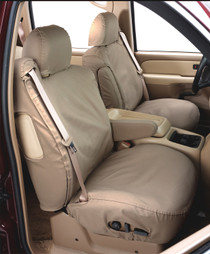Covercraft SS3402WFTP - Waterproof Polyester SeatSaver Custom Front Row Seat Covers-Taupe