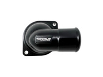 Torque Solution TS-SU-755 - 02-14 Subaru WRX / 04-21 Subaru STI Billet Thermostat Housing - Black Anodized