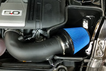 JLT CAI-FMG-18-B - 18-19 Ford Mustang GT Black Textured Cold Air Intake Kit w/Blue Filter - Tune Req