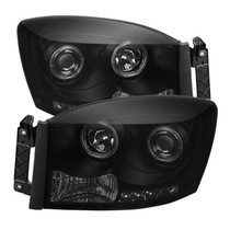 Spyder 5078391 - Dodge Ram 1500 06-08 06-09 Projector Headlights LED Halo LED Blk Smke PRO-YD-DR06-HL-BSM