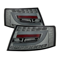 Spyder 5080776 - Audi A6 05-08 4Dr Sedan Only Light Bar LED Tail Lights Smke ALT-YD-AA605V2-LBLED-SM